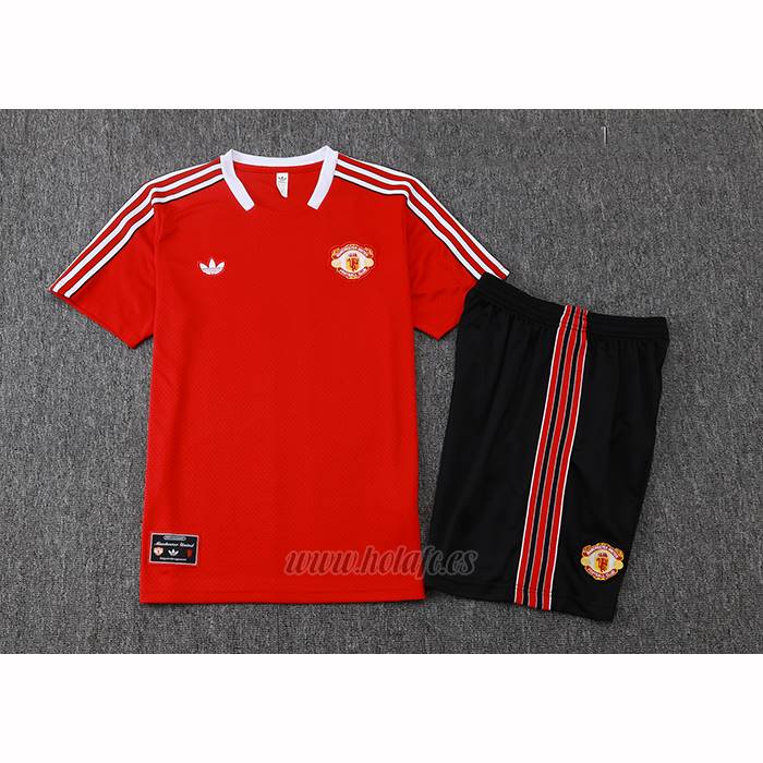 Chandal del Manchester United Manga Corta 2025-2026 Rojo - Pantalon Corto